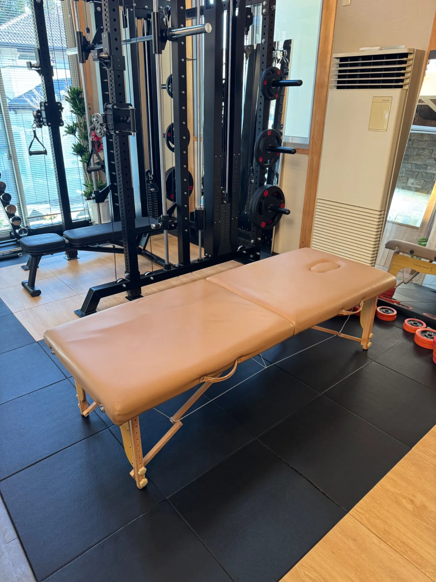 落ち着いた空間で受けられる整体スペース