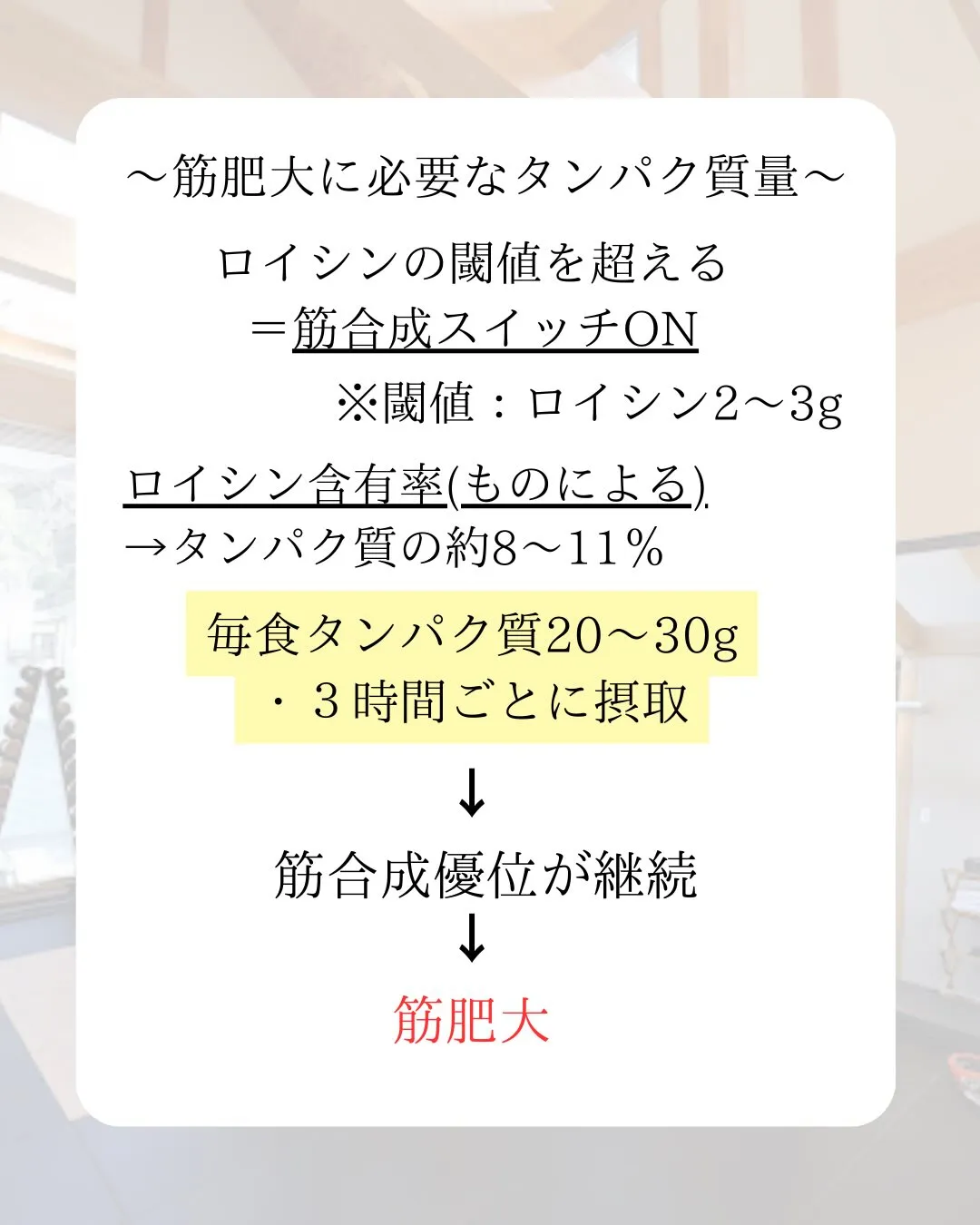 〜筋肥大とタンパク質のつながり〜